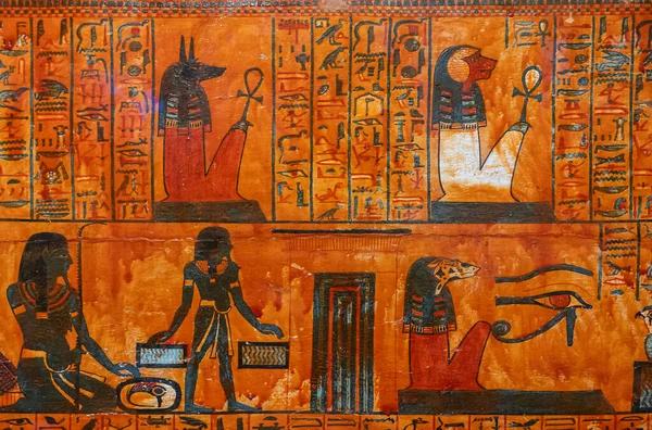 Paris France 2023 Ramses Great Gold Pharaohs Outer Coffin Sennedjem — Stock Photo, Image