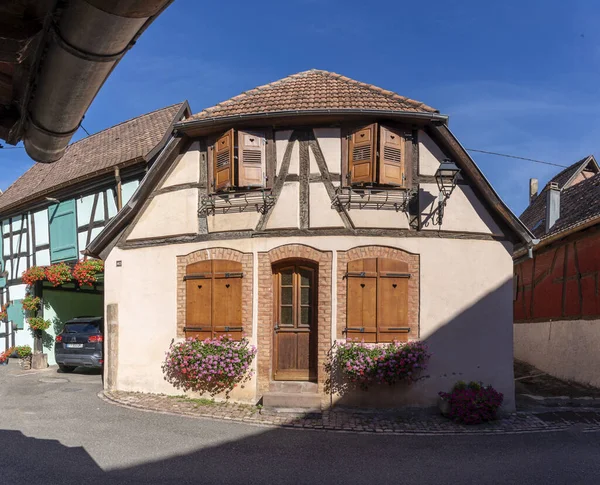 Hunawihr France 2023 View Facade Typical Half Timbered House Its — Stock Photo, Image