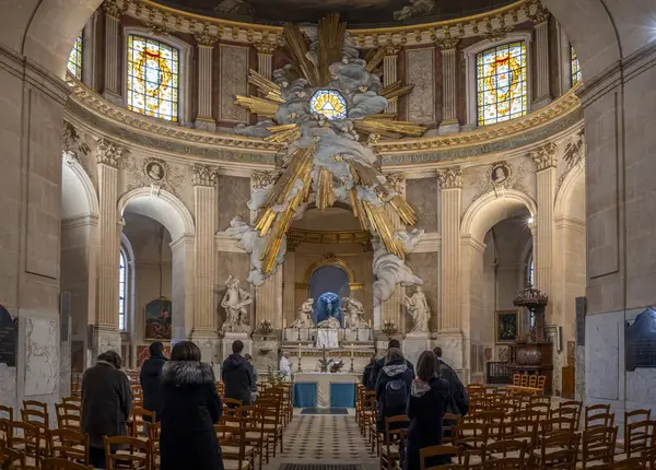 París Francia 2023 Vista Panorámica Dentro Iglesia Saint Roch — Foto de Stock