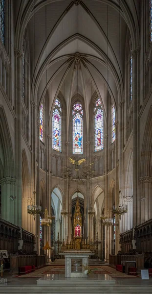 París Francia 2023 Basílica Santa Clotilde Vista Interior Basílica Del — Foto de Stock