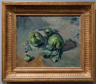 Paris, Fransa - 03 08 2024: Orsay Müzesi. Yeşil Elmalar Paul Louis Gachet 'in oğlu