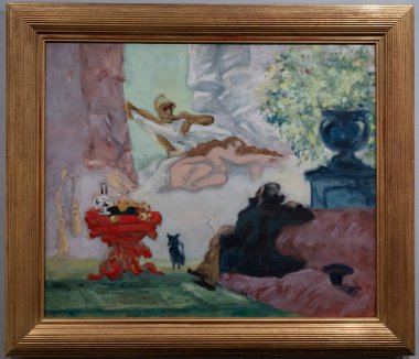 Paris, Fransa - 03 08 2024: Orsay Müzesi. Paul Louis Gachet 'in bir modern Olympia tablosu