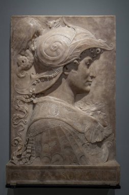 Paris, Fransa - 04: 20 2024: Scipio Africanus Andrea Del Verrocchio tarafından yapıldı