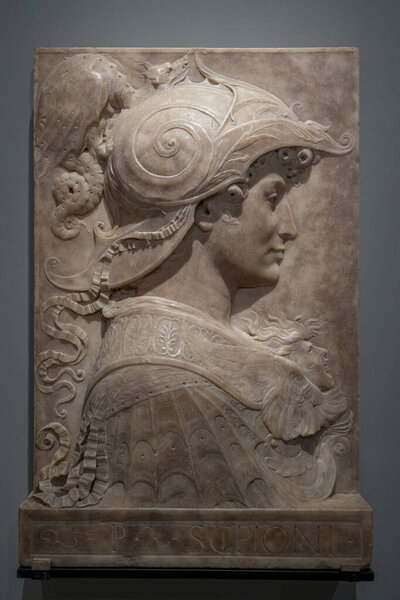 Paris, France - 04 20 2024: Scipio Africanus sculpted by Andrea Del Verrocchio