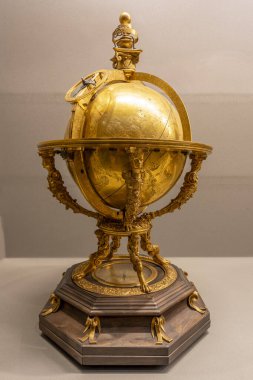 Paris, France - 05 11 2024: The Museum of Arts and Crafts. View of an Astronomical Globe