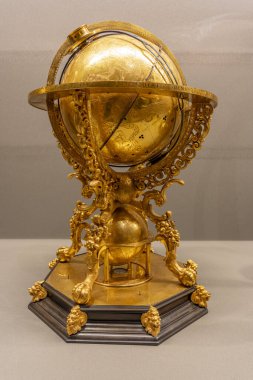 Paris, France - 05 11 2024: The Museum of Arts and Crafts. View of an Astronomical Globe
