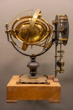 Paris, France - 05 11 2024: The Museum of Arts and Crafts. View of a Tellurium or Loxocosm