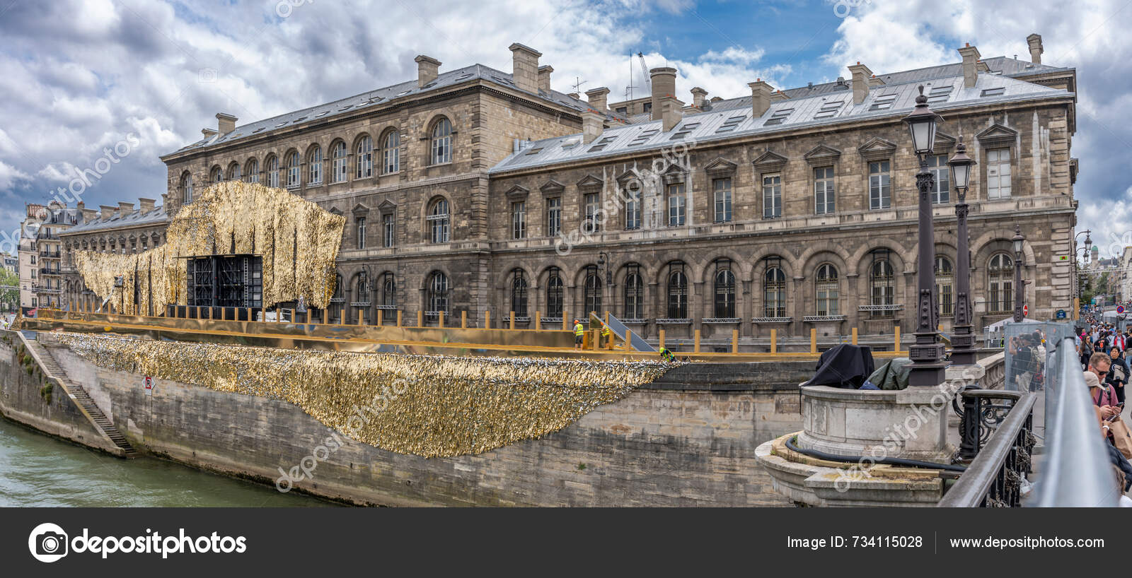 Paris France 2024 Olympic Games Paris 2024 View Quayside Seine — Stock