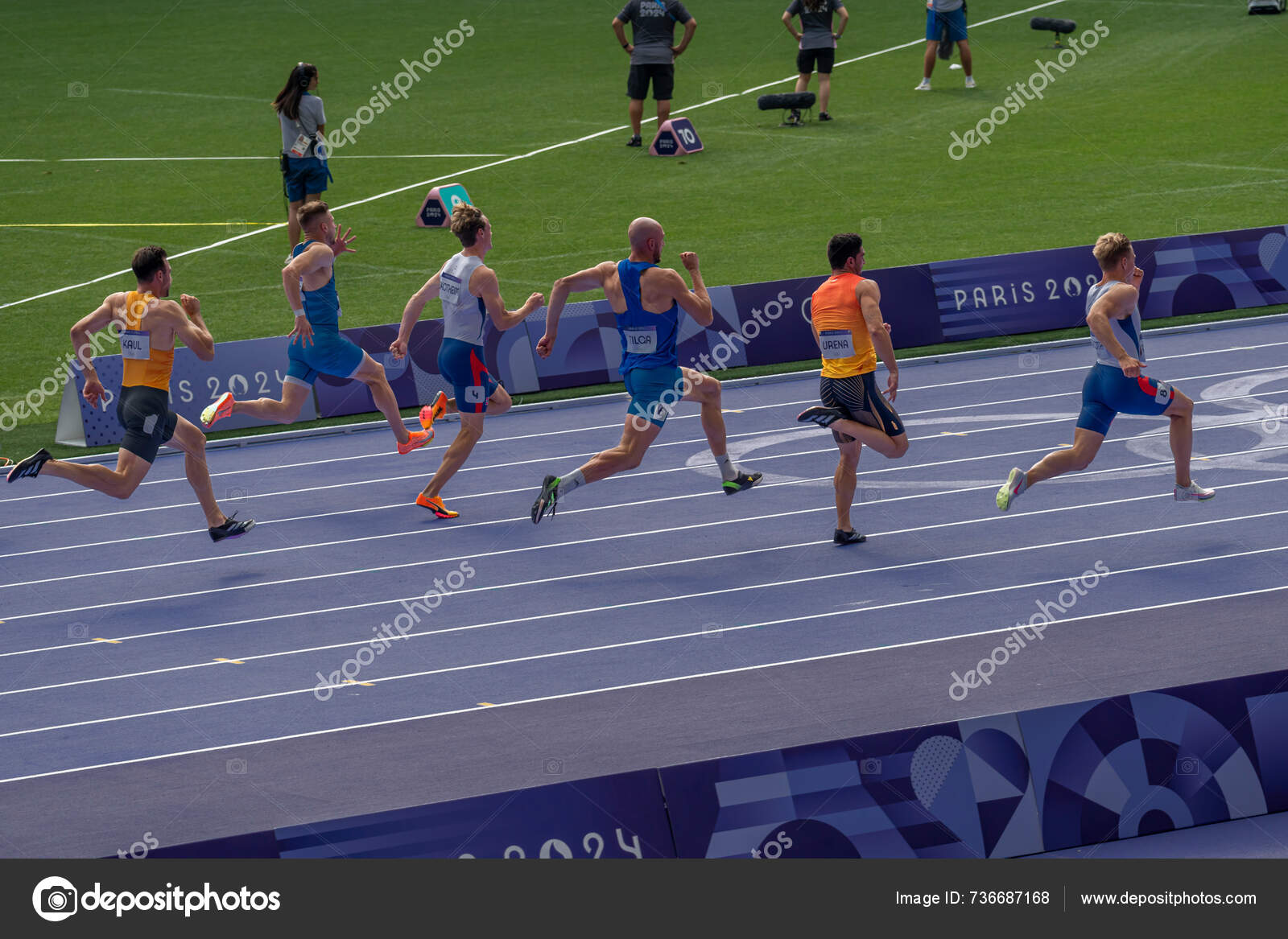 Paris France 2024 Olympic Games Paris 2024 View Men's 100M — Stock