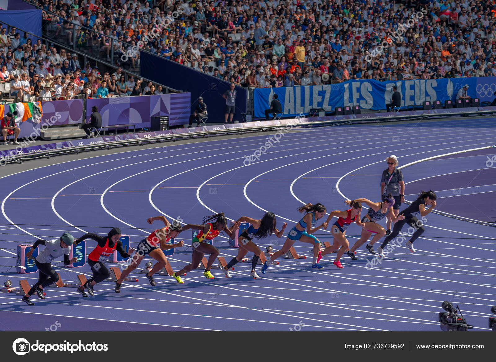 Paris France 2024 Olympic Games Paris 2024 View Women's 100M — Stock