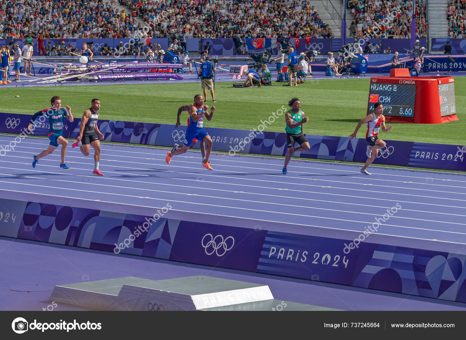 Paris France 2024 Olympic Games Paris 2024 View Men's 100M — Stock