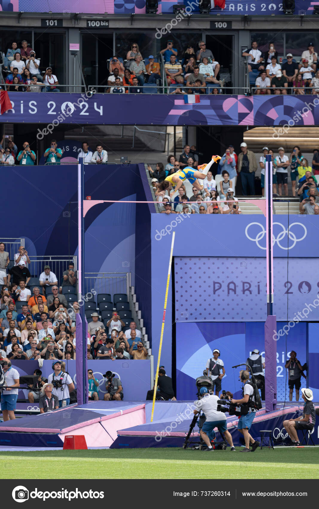 Paris France 2024 Olympic Games Paris 2024 View Men's Pole — Stock