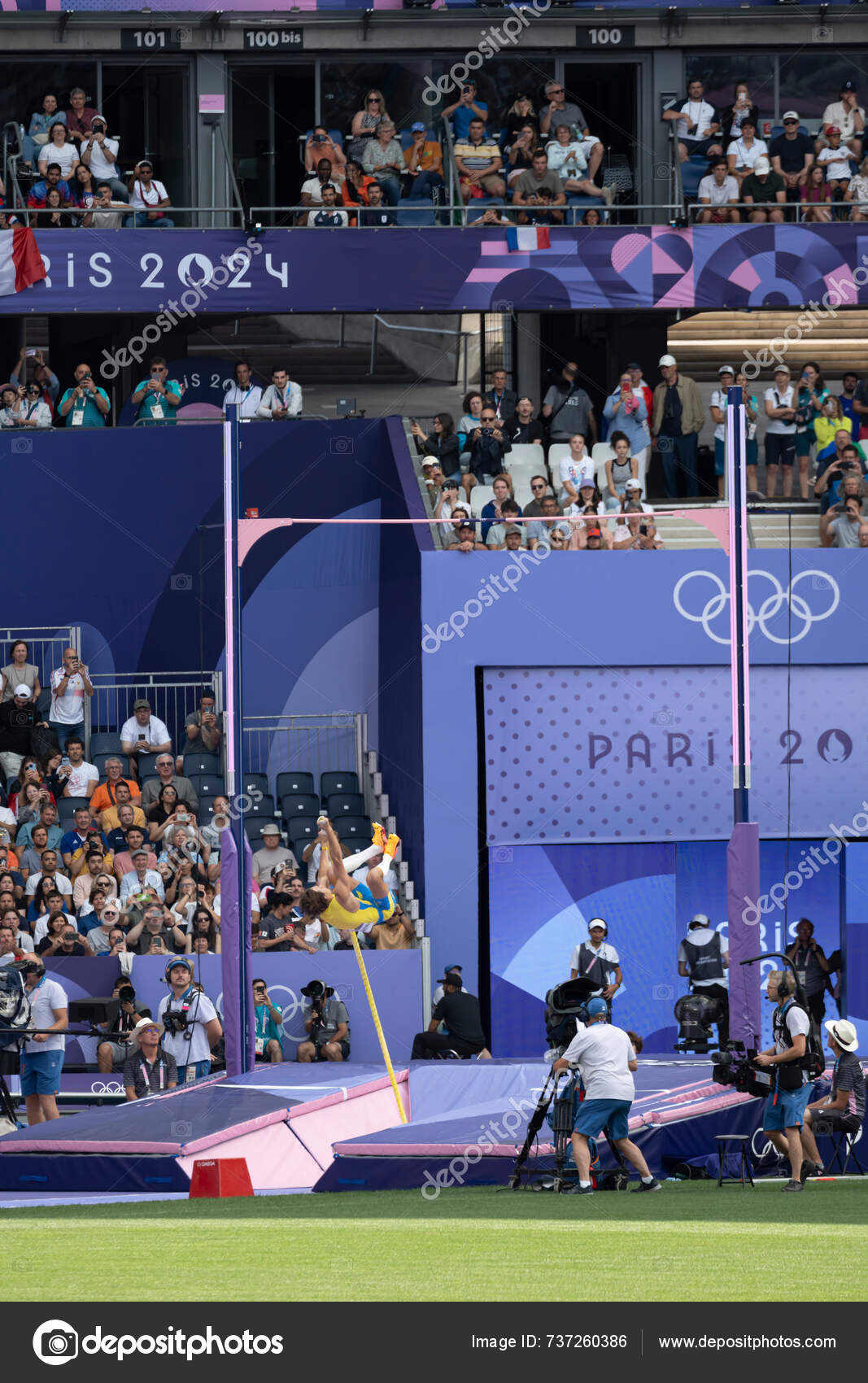 Paris France 2024 Olympic Games Paris 2024 View Men's Pole — Stock