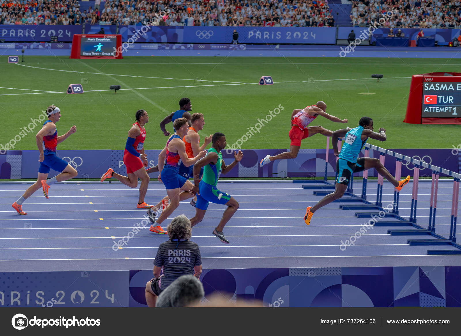 Paris France 2024 Olympic Games Paris 2024 View Men's 110M — Stock