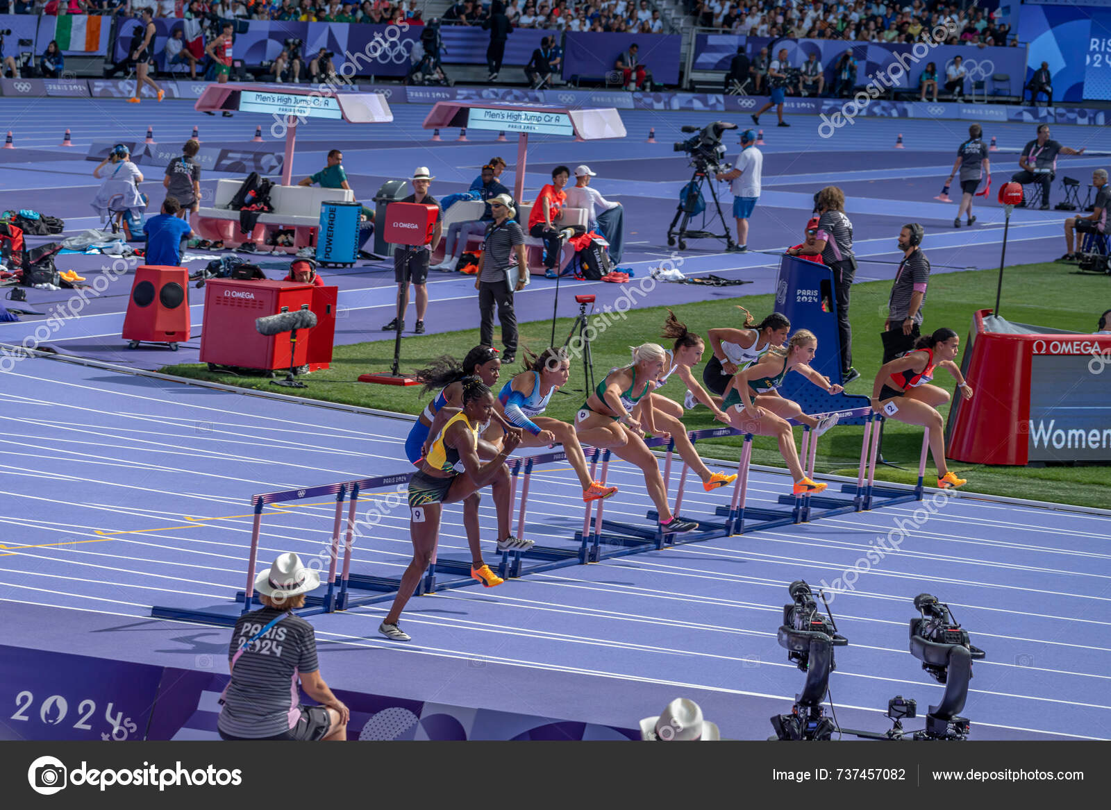 Paris France 2024 Olympic Games Paris 2024 View Wommen's 110M — Stock