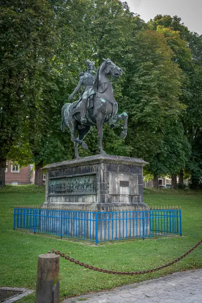 stock image Eu, France - 09 21 2024:  View of the Equestrian statue of Ferdinand-Philippe, Duke of Orleans