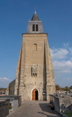 Berck, Fransa - 09: 20 2024: Saint John Kilisesi cephesine bakın