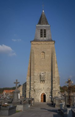 Berck, France - 09 20 2024: View the facade of the Saint John Church clipart