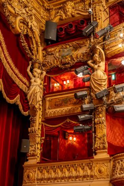 Paris, Fransa - 10: 26 2021 Kraliyet Sarayı Detaylar Tiyatrosu