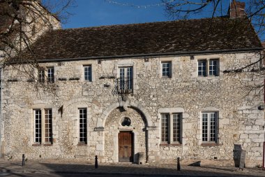 Provins, France - 11 30 2024: Panoramic view of typical house in the Medieval City clipart