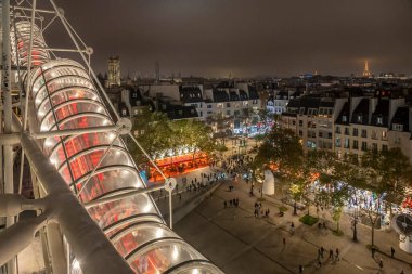 Paris, France - 05 09 2024: The Centre Pompidou: Panoramic View of Paris from The Centre Pompidou building clipart