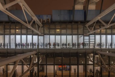 Paris, France - 11 09 2024: The Centre Pompidou: View of the facade of the Centre Pompidou building clipart