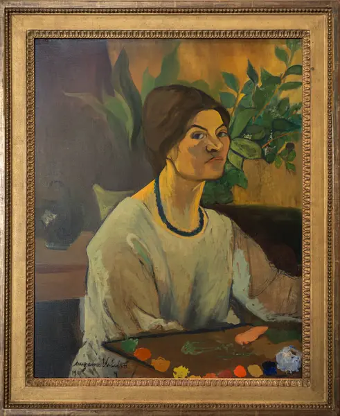 Paris, Fransa - 05: 12 2025: Pompidou Merkezi. Suzanne Valadon 'un kendi portresi