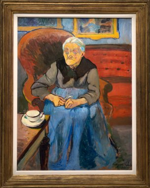 Paris, Fransa - 05: 12 2025: Pompidou Merkezi. Sanatçının Annesi Suzanne Valadon tarafından yapıldı.