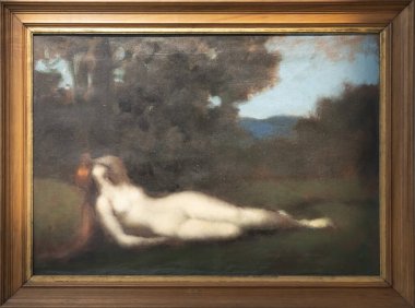 Paris, Fransa - 05: 12 2025: Pompidou Merkezi. Jean Jacques Henner 'ın 