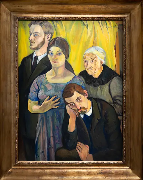 Paris, Fransa - 05: 12 2025: Pompidou Merkezi. Suzanne Valadon tarafından yapılmış aile portreleri