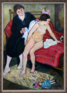 Paris, Fransa - 05: 12 2025: Pompidou Merkezi. Suzanne Valadon 'un Terk Edilmiş Bebeği