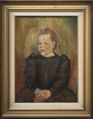 Paris, Fransa - 05: 12 2025: Pompidou Merkezi. Suzanne Valadon 'un yaptığı Küçük Bir Kızın Portresi