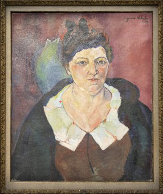 Paris, Fransa - 05: 12 2025: Pompidou Merkezi. Madame Maurice Utrillo 'nun portresi Suzanne Valadon tarafından yapıldı.