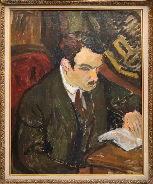 Paris, Fransa - 05: 12 2025: Pompidou Merkezi. Suzanne Valadon tarafından yapılmış Richmond Chaudois portresi