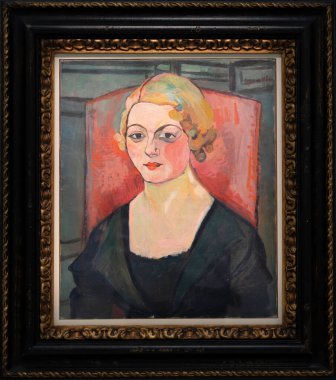 Paris, Fransa - 05: 12 2025: Pompidou Merkezi. Suzanne Valadon 'un Genevieve Camax-Zoegger portresi