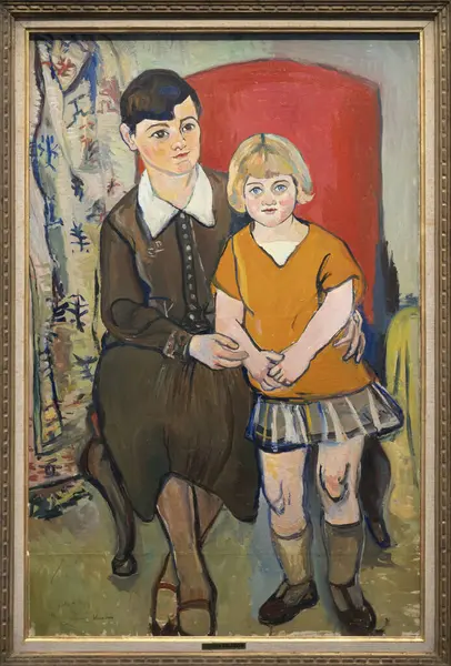 Paris, Fransa - 05: 12 2025: Pompidou Merkezi. Bayan Robert Rey ve kızı Sylvie Suzanne Valadon tarafından resmedildi.