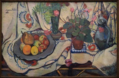 Paris, Fransa - 05: 12 2025: Pompidou Merkezi. Suzanne Valadon 'dan Still Life