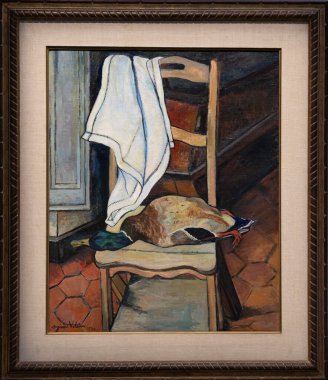 Paris, Fransa - 05: 12 2025: Pompidou Merkezi. Suzanne Valadon 'un yaptığı Ördek
