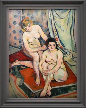 Paris, Fransa - 05: 12 2025: Pompidou Merkezi. Suzanne Valadon tarafından boyanmış Yüzücüler