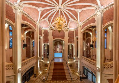 Paris, Fransa - 07: 12 2025: Grand Merdiven Oteli 'nin Gaillard Oteli' nin panoramik manzarası