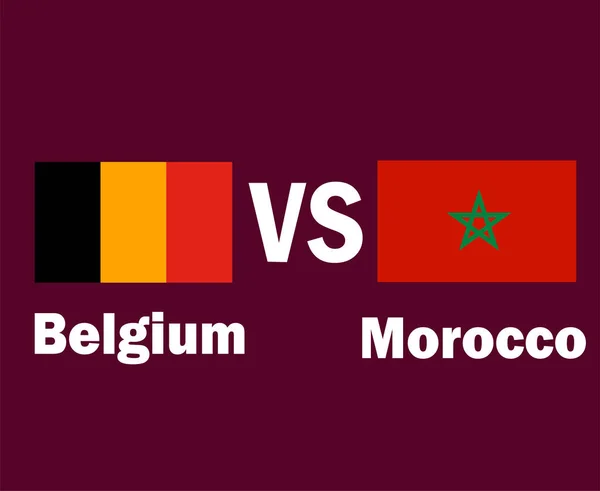 Emblème Drapeau Belgique Des États Unis Avec Des Noms Symbole — Image vectorielle