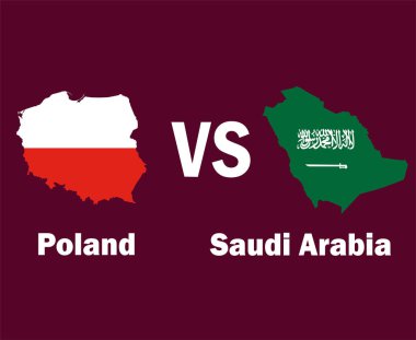 Polonya ve Suudi Arabistan İsim Sembol Tasarımı Avrupa ve Asya Futbol Son Vektörü Avrupa ve Asya Ülkeleri Futbol Takımları İllüstrasyonu Haritası