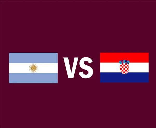 stock vector Argentina Vs Croatia Flag Emblem Symbol Design Latin America And Europe football Final Vector Latin American And European Countries Football Teams Illustration
