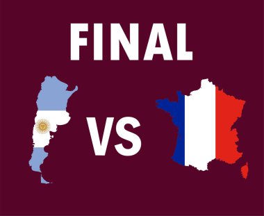 Arjantin ve Fransa Futbol Finali Sembol Tasarımı Latin Amerika ve Avrupa Vektörü Latin Amerika ve Avrupa Ülkeleri Futbol Takımları Illustration