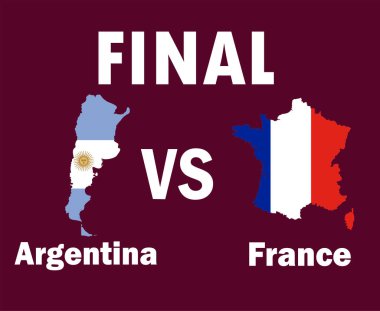 Arjantin ve Fransa Son Futbol Sembol Tasarımı ile Bayrak Haritası Latin Amerika ve Avrupa Vektörü Latin Amerika ve Avrupa Ülkeleri Futbol Takımları İllüstrasyonu