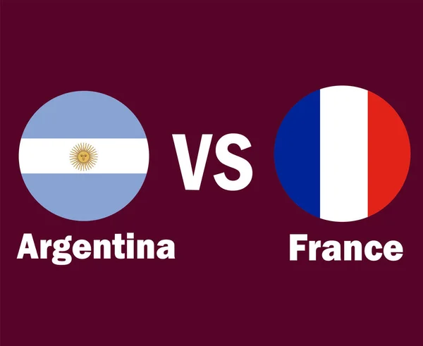 Argentinië Frankrijk Vlag Met Namen Symbool Ontwerp Latijns Amerika Europa — Stockvector