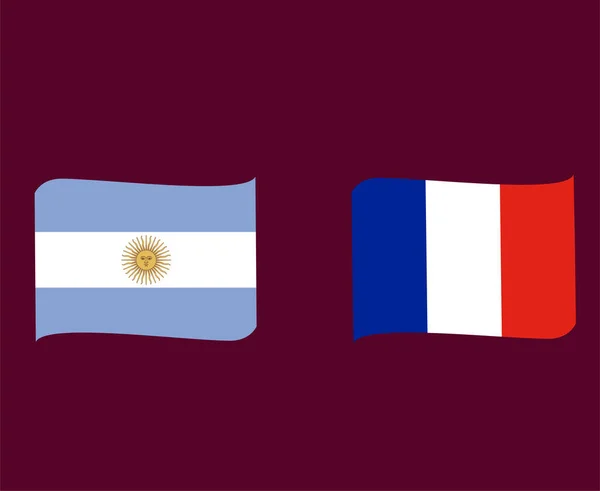 Argentina Francia Bandera Cinta Símbolo Fútbol Diseño América Latina Europa — Archivo Imágenes Vectoriales