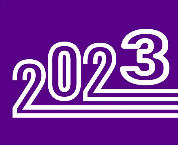 2023 Šťastný Nový Rok Abstraktní Vánoční Vektorové Ilustrace Design Bílá — Stockový vektor
