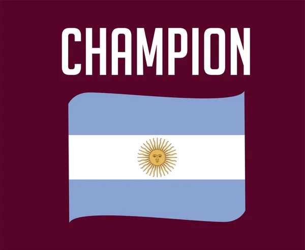Argentina Bandera Cinta Campeón Símbolo Fútbol Final Diseño América Latina — Archivo Imágenes Vectoriales