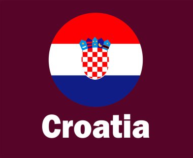 Hırvatistan Bayrağı İsim Sembol Tasarımı Avrupa Futbolu Şampiyonası Avrupa Ülkeleri Futbol Takımları İllüstrasyonu